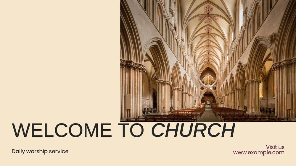 Welcome to church blog banner template, editable text & design