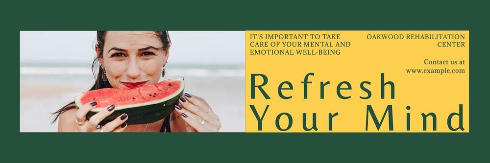 Mental health center email header template, editable design