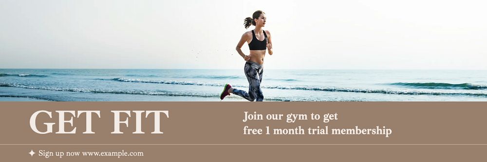 Get fit email header template, editable design