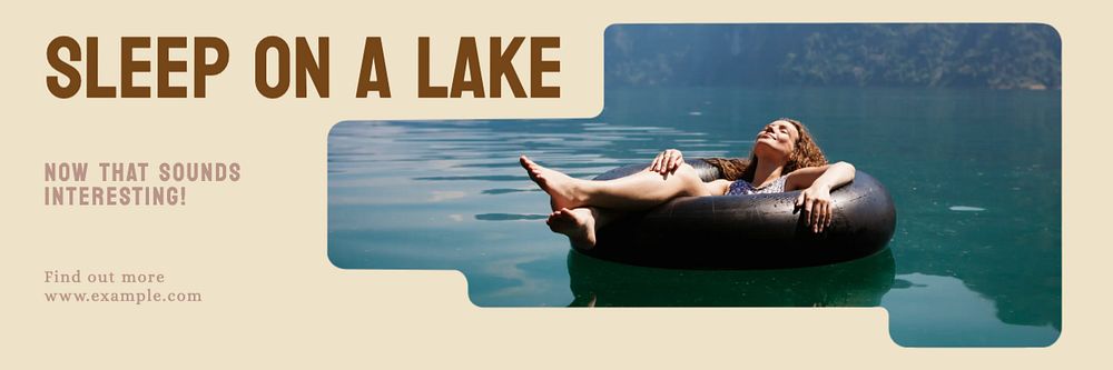 Sleep in nature email header template, editable design