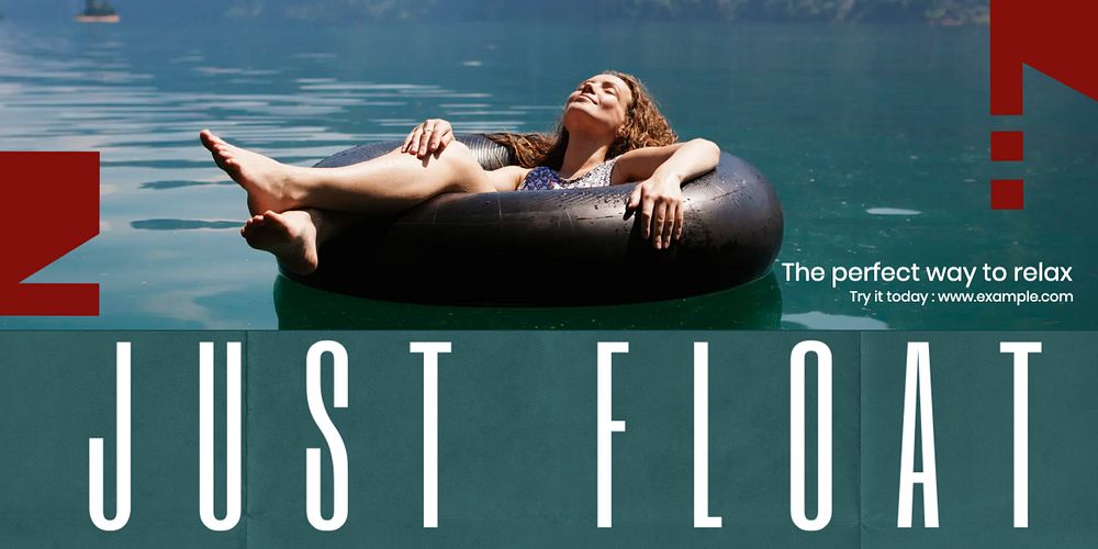 Floating Twitter post template, editable text