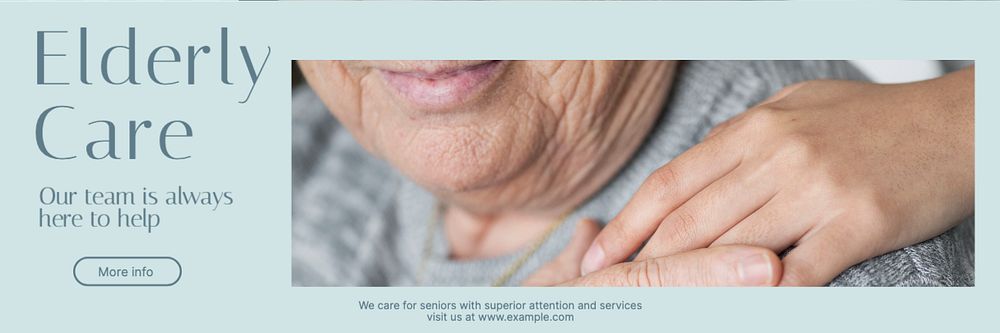 Elderly care email header template, editable design