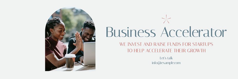 Business accelerator email header template, editable design