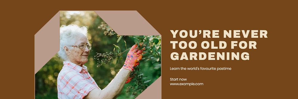 Gardening email header template, editable design