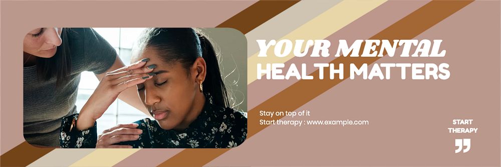 Therapy email header template, editable design