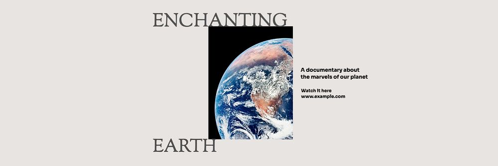 Earth documentary email header template, editable design