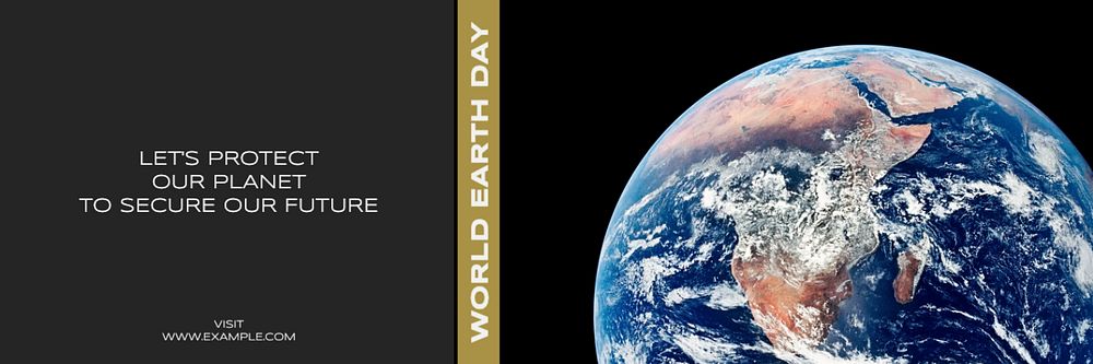 World earth day email header template, editable design