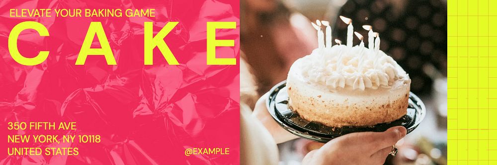 Elevate Your Baking email header template, editable design