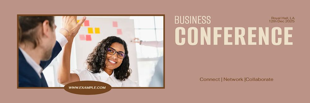 Business conference email header template, editable design