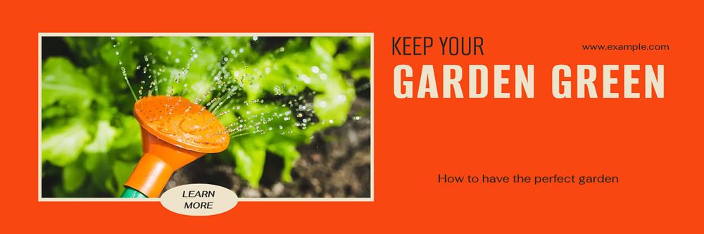 Gardening email header template, editable design