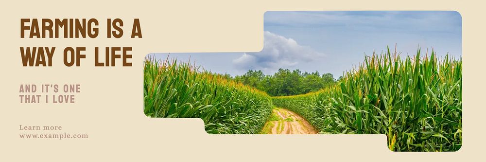 Farming email header template, editable design