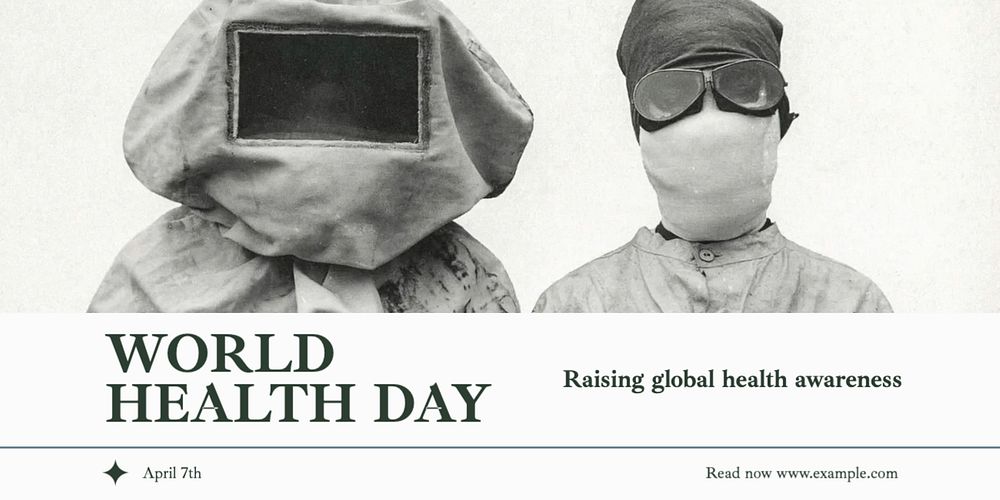 World Health Day Twitter ad template, editable text & design