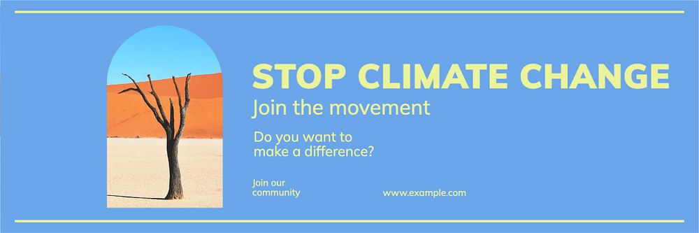 Stop climate change email header template, editable design