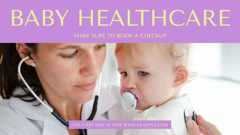 Healthcare blog banner template, editable design