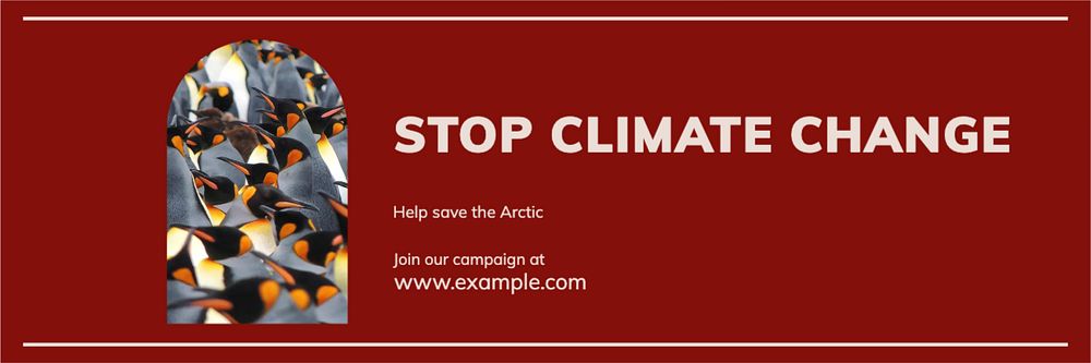 Climate change email header template, editable design