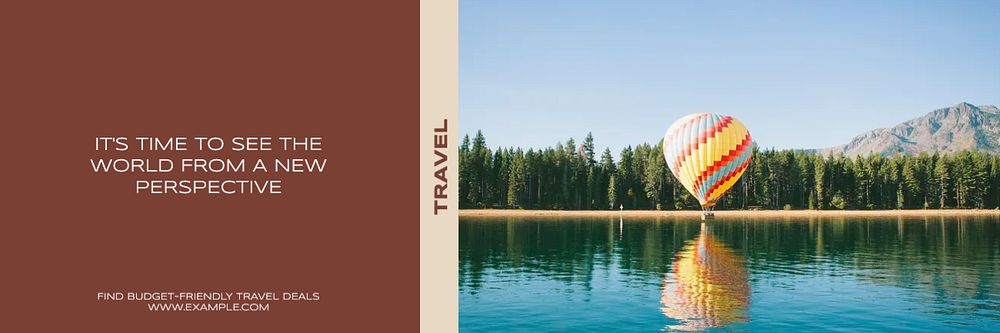 Travel deal email header template, editable design