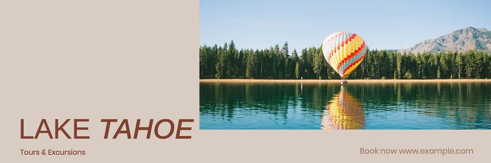 Lake Tahoe email header template, editable design