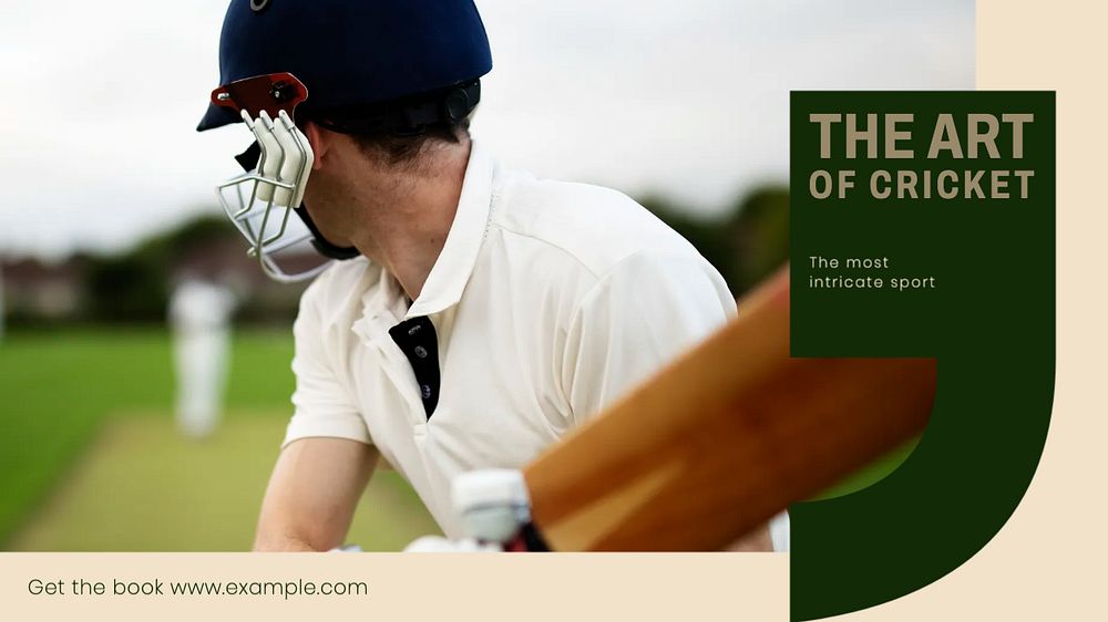 Cricket blog banner template, editable design