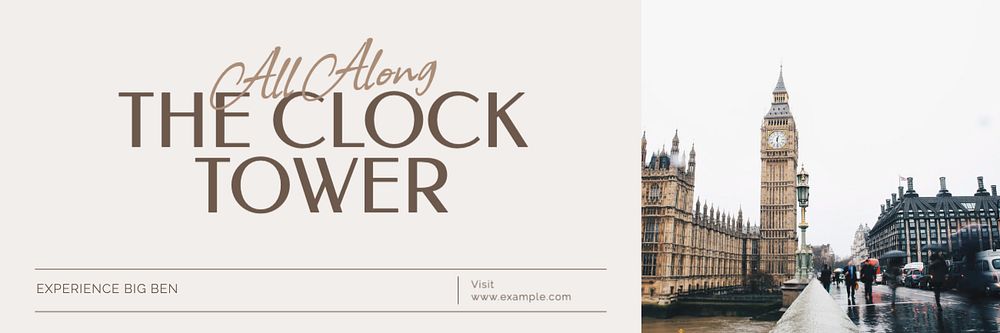 Big ben email header template, editable design