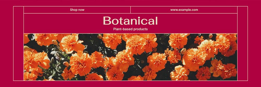 Botanical products email header template, editable design