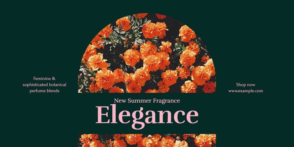 Summer fragrance Twitter ad template, editable text & design