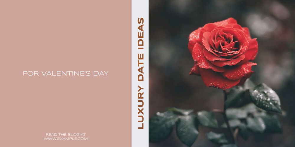 Luxury date Twitter ad template, editable text & design