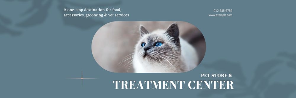 Pet store & care email header template, editable design