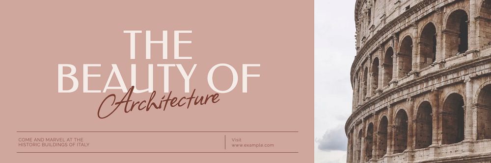 Italian architecture email header template, editable design