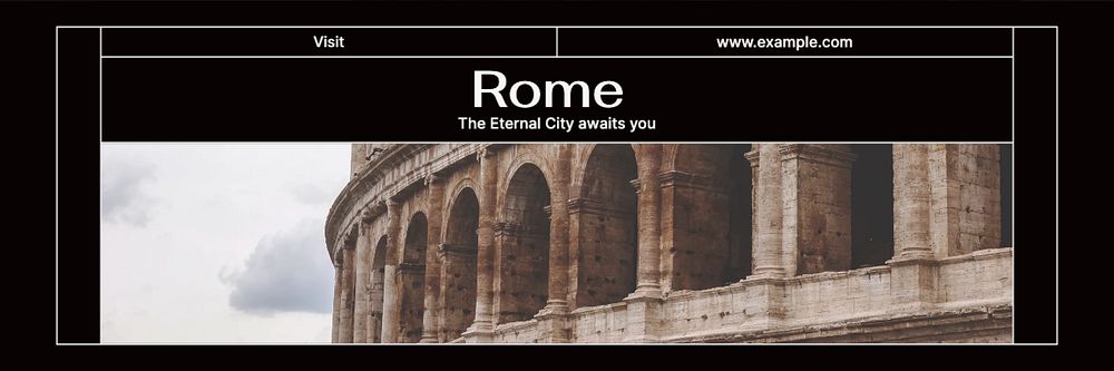 Rome email header template, editable design