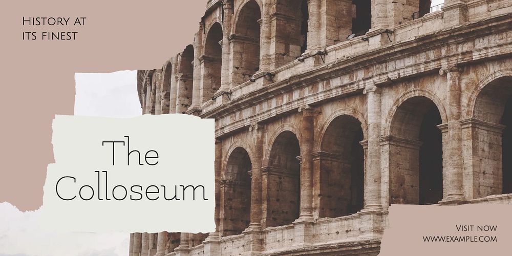 The Colosseum Twitter ad template, editable text & design