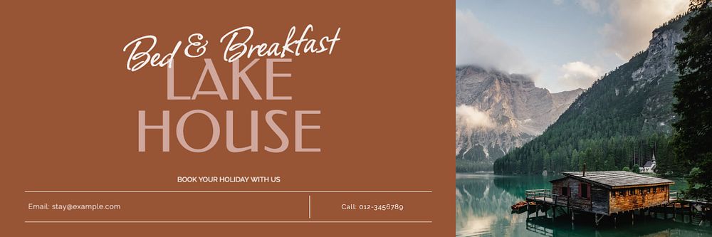 Lake house email header template, editable design