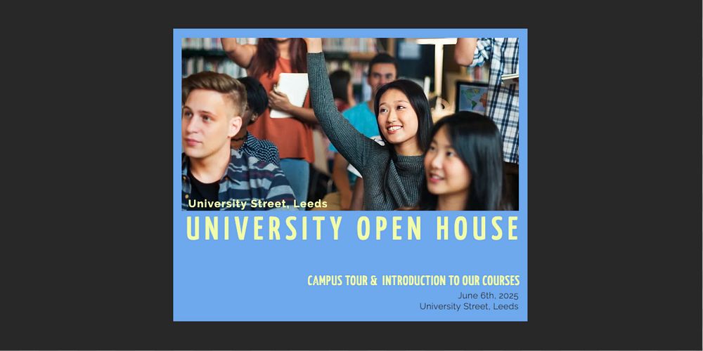 University open house Twitter post template, editable text