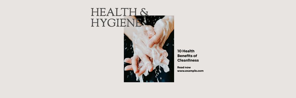 Health & hygiene email header template, editable design