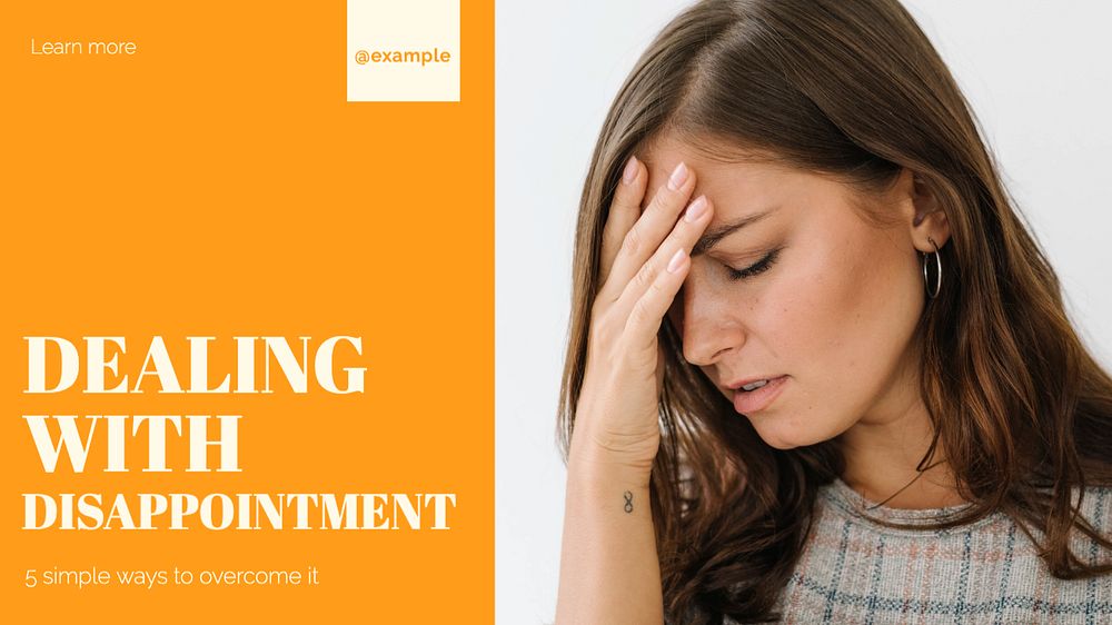 Disappointment blog banner template, editable design