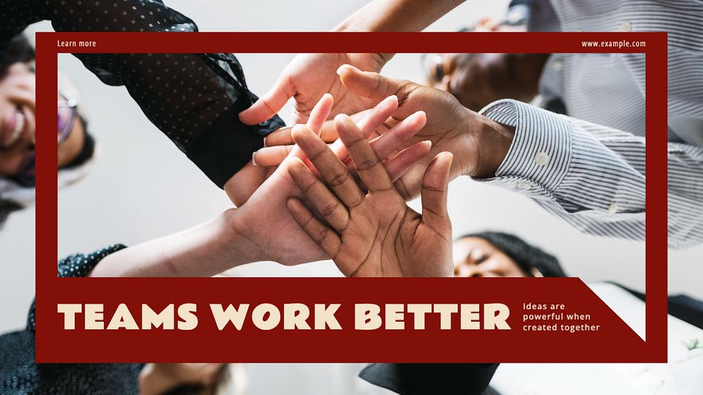 Teamwork blog banner template, editable design