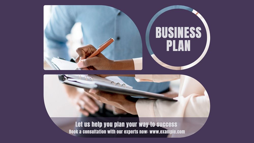 Business plan blog banner template, editable design