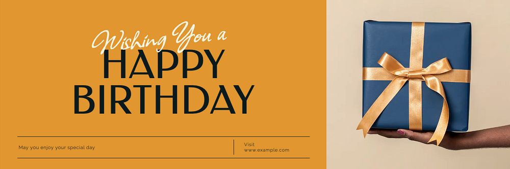 Happy birthday email header template, editable design