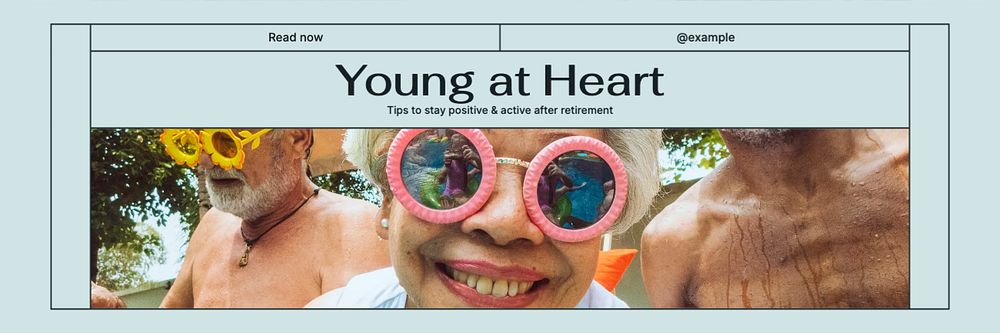 Young at heart email header template, editable design