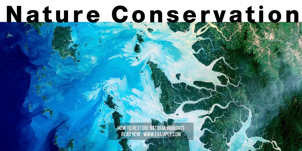 Nature conservation Twitter post template, editable text