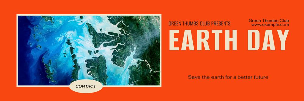 Earth universe environment email header template, editable design