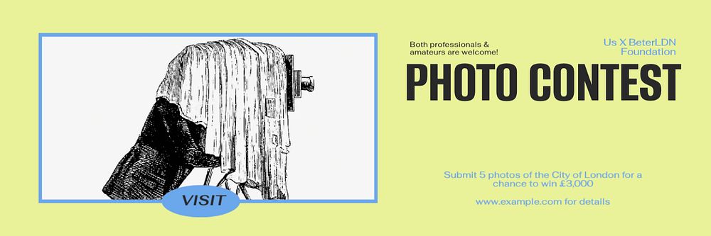 Photo contest email header template, editable design