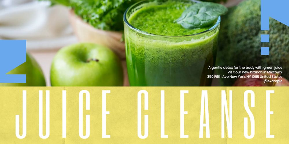 Juice Cleanse Twitter post template, editable text