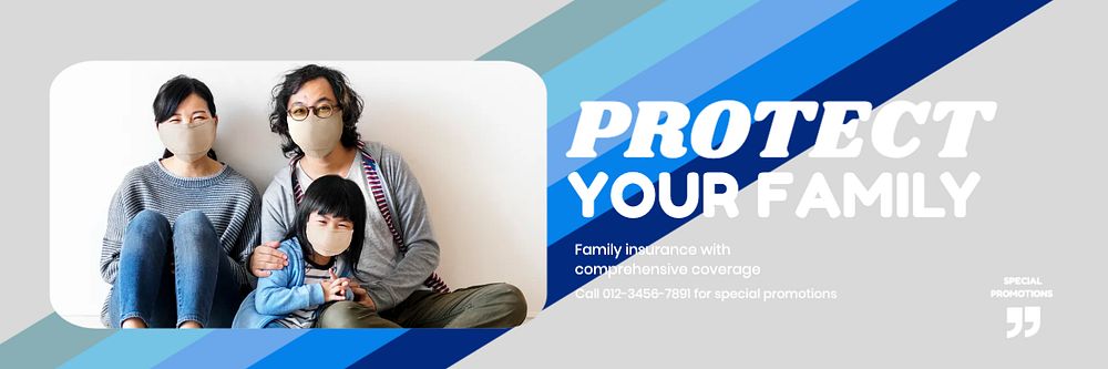 Health insurance email header template, editable design