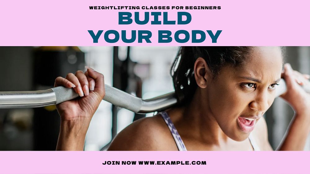 Build your body blog banner template, editable design