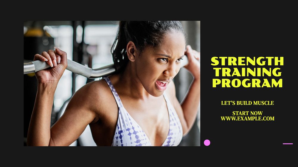 Fitness blog banner template, editable design