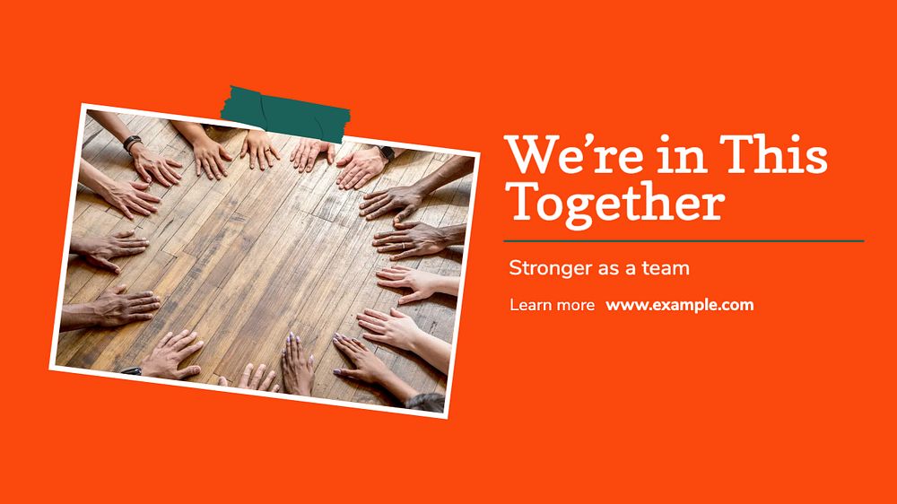 Teamwork blog banner template, editable design