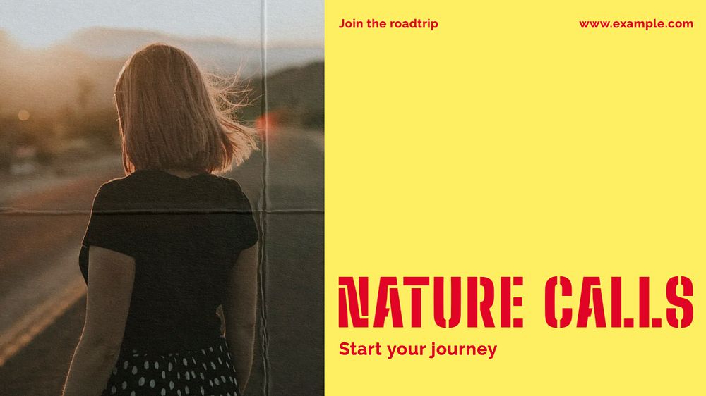 Nature calls blog banner template, editable design
