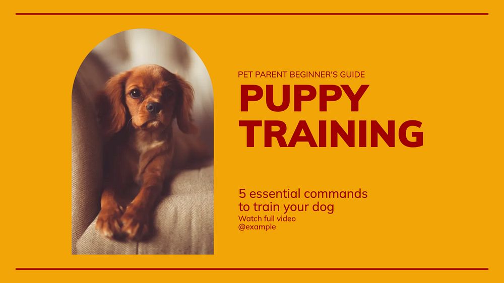 Dog training blog banner template, editable design