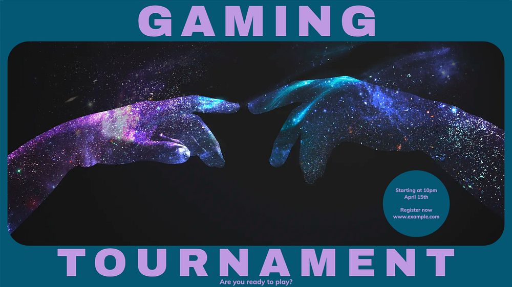 Tournament blog banner template, editable design