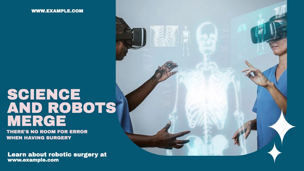 Robotic surgery blog banner template, editable design